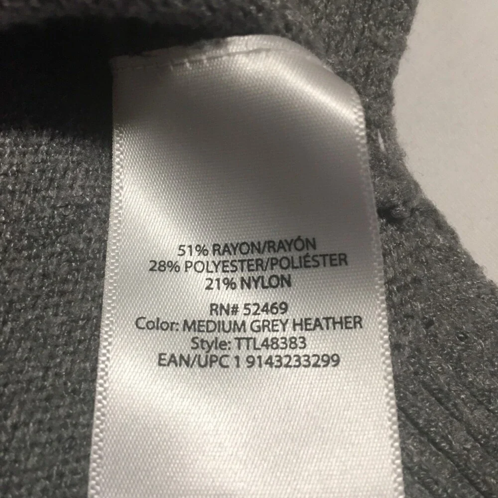 ✨️3 For $20✨️  Women M gray turtleneck long sweater Oversize CoastalGrandma 90s - Picture 4 of 8